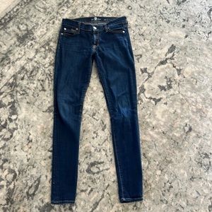 7 for All Mankind mid rise blue jeans